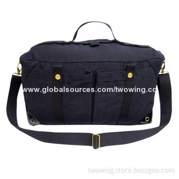 Messenger bag with 10N cotton canvas fabric